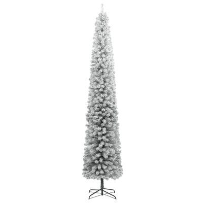 vidaXL Weihnachtsbaum Schlank mit Ständer Beschneit 300 cm PVC