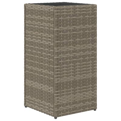 vidaXL Pflanzkübel Grau 30x30x60 cm Poly Rattan