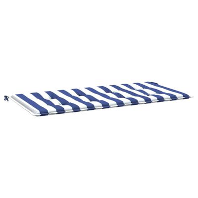 vidaXL Gartenbank-Auflage Blau&Weiß Gestreift 120x50x3 Oxford-Gewebe