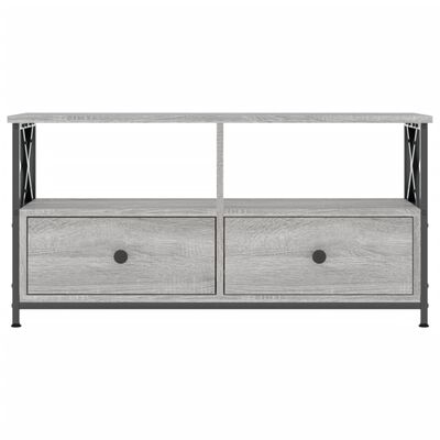 vidaXL TV-Schrank Grau Sonoma 90x33x45 cm Holzwerkstoff & Eisen