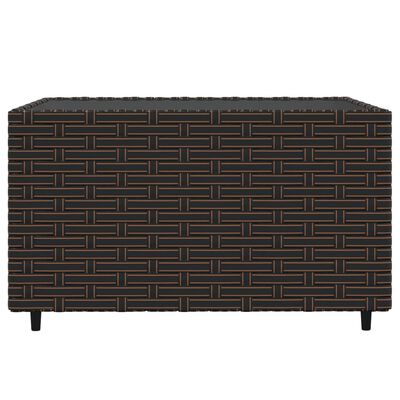 vidaXL 3-tlg. Garten-Lounge-Set mit Kissen Braun Poly Rattan