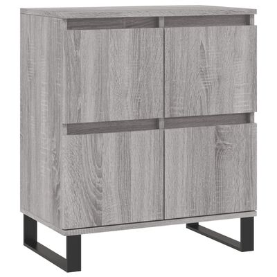 vidaXL Sideboards 3 Stk. Grau Sonoma Holzwerkstoff