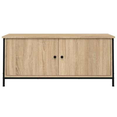 vidaXL TV-Schrank mit Türen Sonoma-Eiche 102x35x45 cm Holzwerkstoff