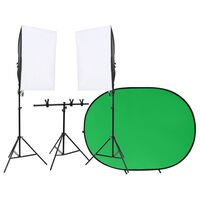 vidaXL Fotostudio-Set mit Leuchten und Hintergrund