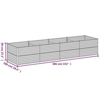 vidaXL Hochbeet 386x100x69 cm Cortenstahl