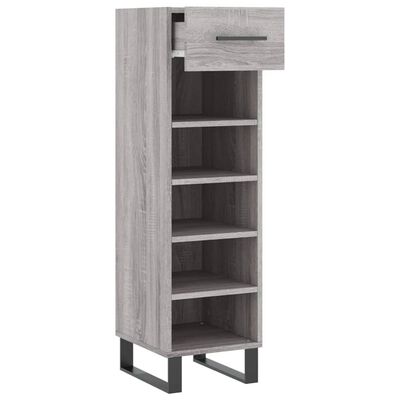 vidaXL Schuhschrank Grau Sonoma 30x35x105 cm Holzwerkstoff