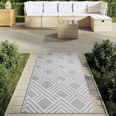 vidaXL Outdoor-Teppich Grau 80x150 cm PP