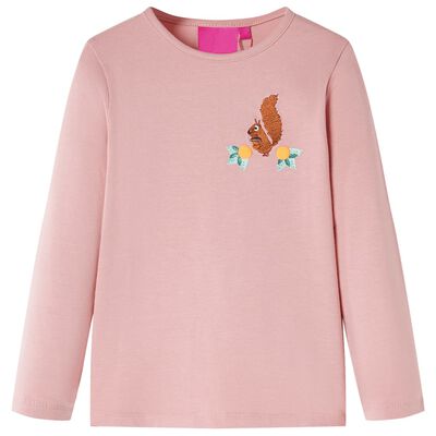 Kinder-Langarmshirt Hellrosa 140