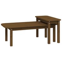 vidaXL 2-tlg. Couchtisch-Set Honigbraun Massivholz Kiefer