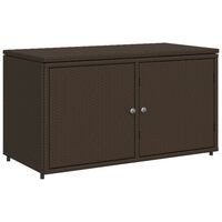 vidaXL Gartenschrank Braun 110x55x60,5 cm Poly Rattan