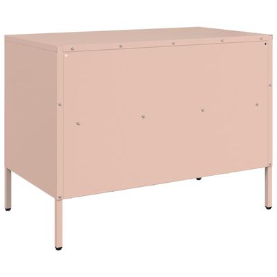 vidaXL TV-Schrank Rosa 68x39x50,5 cm Stahl