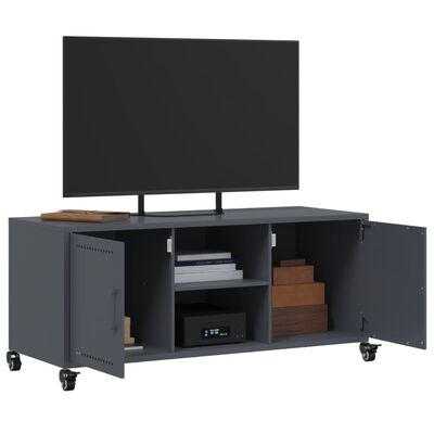 vidaXL TV-Schrank Anthrazit 100,5x39x43,5 cm Stahl