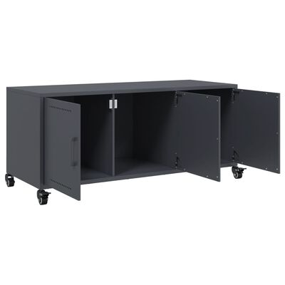 vidaXL TV-Schrank Anthrazit 100,5x39x43,5 cm Stahl