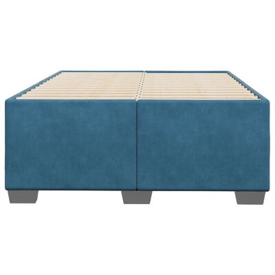 vidaXL Bettgestell Blau 120x190 cm Samt