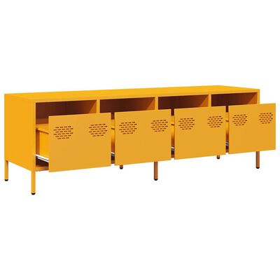 vidaXL TV-Schrank Senfgelb 135x39x43,5 cm Kaltgewalzter Stahl