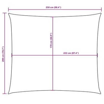 vidaXL Sonnensegel Oxford-Gewebe Rechteckig 2x2,5 m Beige