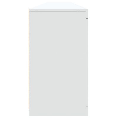 vidaXL Sideboard mit LED-Leuchten Weiß 283x37x67 cm