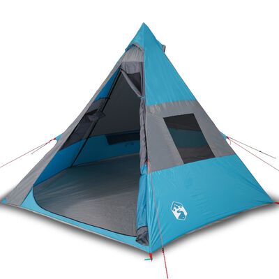 vidaXL Tipi-Campingzelt 7 Personen Blau Wasserdicht