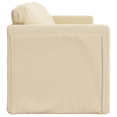 vidaXL Bodensofa mit Schlaffunktion Creme 112x174x55 cm Stoff