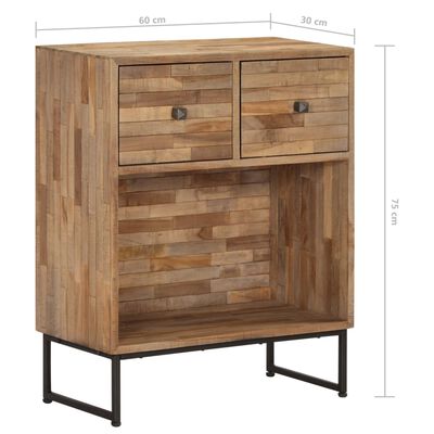 vidaXL Sideboard Recyceltes Teakholz 60x30x75 cm