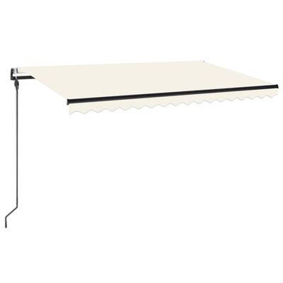 vidaXL Automatische Markise mit LED & Windsensor 450x300 cm Creme