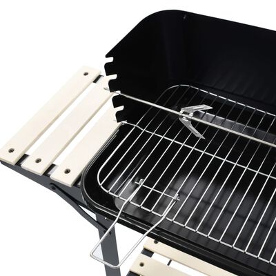 vidaXL Holzkohlegrill Standgrill mit Rädern