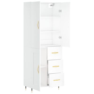 vidaXL Highboard Weiß 69,5x34x180 cm Holzwerkstoff