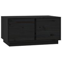 vidaXL Couchtisch Schwarz 80x50x40 cm Massivholz Kiefer