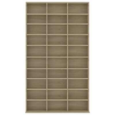 vidaXL CD-Schrank Sonoma-Eiche 102x16x177,5 cm Holzwerkstoff