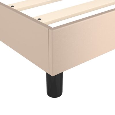 vidaXL Boxspringbett Matratze Cappuccino-Braun 180x200 cm Kunstleder