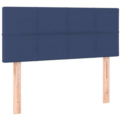 vidaXL Boxspringbett mit Matratze Blau 120x200 cm Stoff