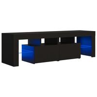 vidaXL TV-Schrank mit LED-Beleuchtung Schwarz 140x36,5x40 cm