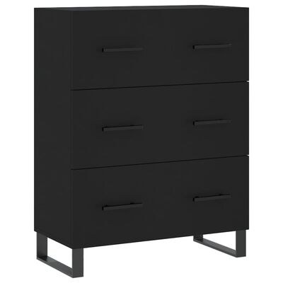 vidaXL Highboard Schwarz 69,5x34x180 cm Holzwerkstoff