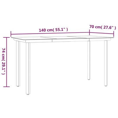 vidaXL 5-tlg. Garten-Essgruppe Poly Rattan