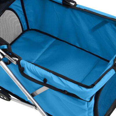 vidaXL Hundewagen Faltbar Blau 76x50x100 cm Oxford-Gewebe