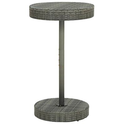 vidaXL 3-tlg. Gartenbar-Set Grau Poly Rattan & Massivholz Akazie