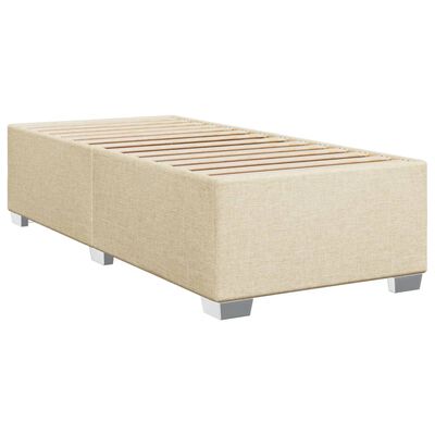 vidaXL Boxspringbett mit Matratze Creme 90x200 cm Stoff