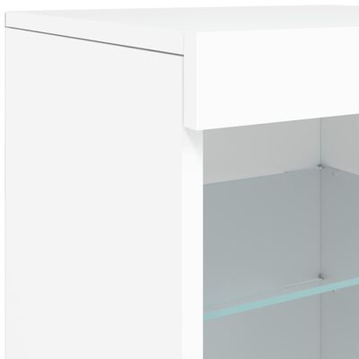 vidaXL Sideboard mit LED-Leuchten Weiß 164x37x67 cm