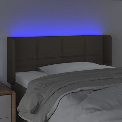 vidaXL LED Kopfteil Taupe 83x16x78/88 cm Stoff