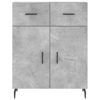 vidaXL Highboard Betongrau 69,5x34x180 cm Holzwerkstoff