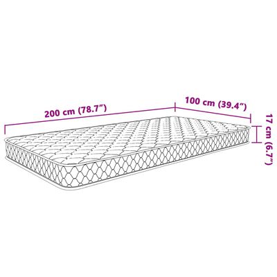 vidaXL Memory-Schaum-Matratze 100x200x17 cm Weiß