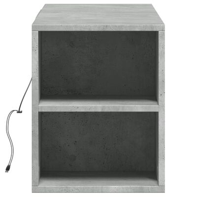 vidaXL TV-Wandschrank mit LED-Beleuchtung Betongrau 135x31x39,5 cm