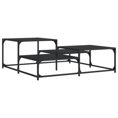 vidaXL Couchtisch Schwarz 107x107x40 cm Holzwerkstoff