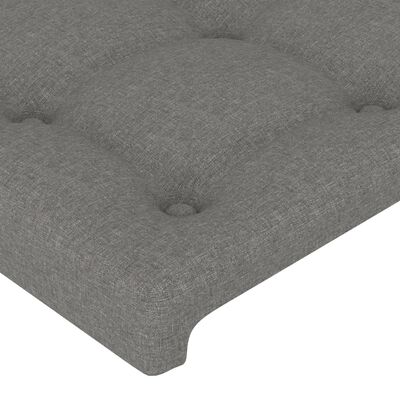 vidaXL Kopfteil mit Ohren Dunkelgrau 83x23x78/88 cm Stoff