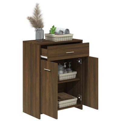 vidaXL Badezimmerschrank Braun Eichen-Optik 60x33x80 cm Holzwerkstoff