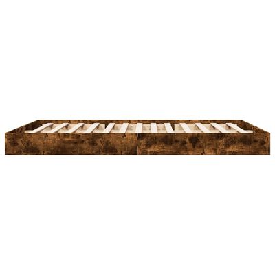 vidaXL Bettgestell ohne Matratze Räuchereiche 150x200 cm Holzwerkstoff