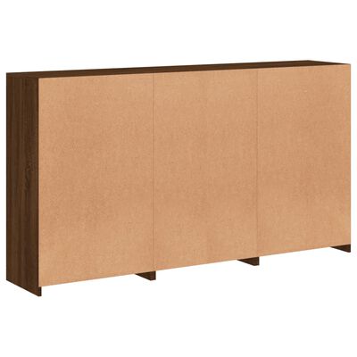 vidaXL Sideboard mit LED-Leuchten Braun Eichen-Optik 181,5x37x100 cm