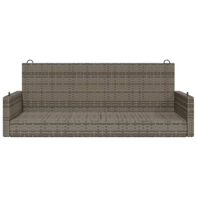 vidaXL Hängebank Grau 119x56x48 cm Poly Rattan