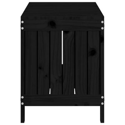 vidaXL Gartentruhe Schwarz 108x42,5x54 cm Massivholz Kiefer