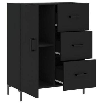 vidaXL Sideboard Schwarz 69,5x34x90 cm Holzwerkstoff